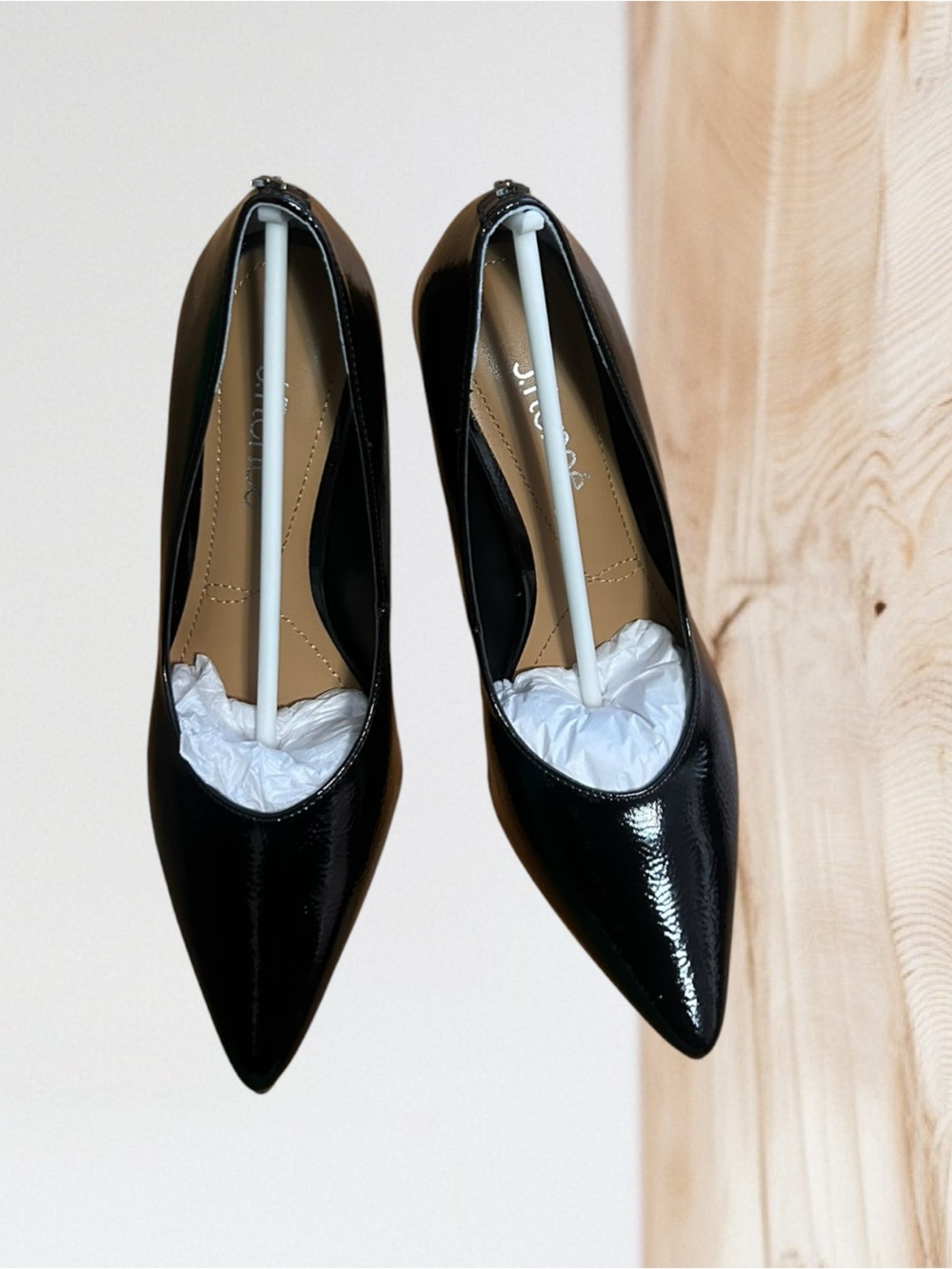 J. Renee Black Phoebie patent leather pumps Sz 7M